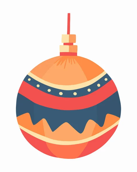 Illustration Vectorielle Isolée Décoration Des Arbres Noël Boule Noël Sur — Image vectorielle