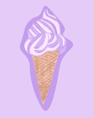 Dondurmanın gözleme kabında izole edilmiş bir yansıması..