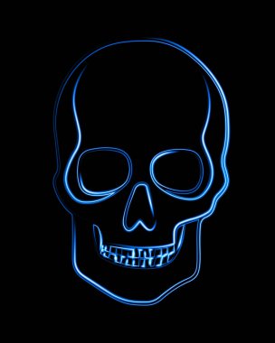 Meksika 'da Ölüler Günü için izole edilmiş bir insan kafatası örneği..