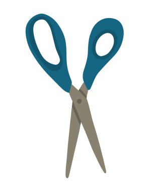 Beyaz arkaplandaki makasın vektör izole çizimi.