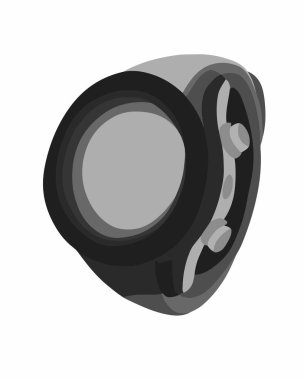 Spor kol saatinin izole edilmiş vektör çizimi.