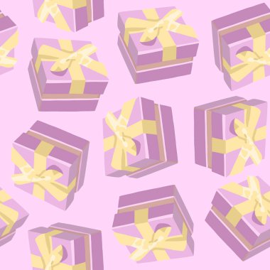 Yetenekli bir desenin vektör çizimi. Şenlikli hediye modeli.