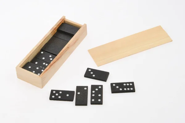 Domino Białym Tle — Zdjęcie stockowe
