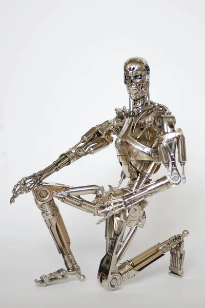 Beyaz arkaplanda robot sonlandırıcı