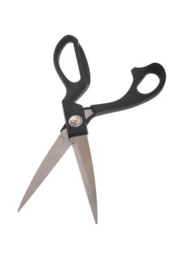 Black scissors on white background. clipart