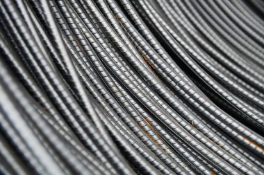 İnşaat için çelik çubukların resimlerini kapat