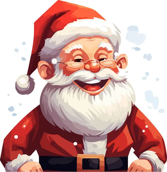 Noel Baba. Kırmızı elbiseli Noel Baba 'nın vektör çizimi.