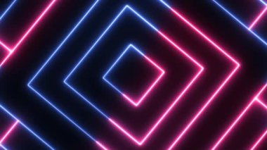  Mavi, sarı ve mor neon renkli soyut arkaplan. Etkinlik, parti, karnaval, kutlama, yıldönümü ya da başka bir şey için dinamik arka plan. Kusursuz döngü canlandırması.