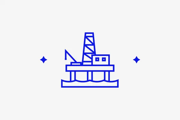 Werftillustration Flachen Design Vektorabbildung Trendblauer Farbe — Stockfoto