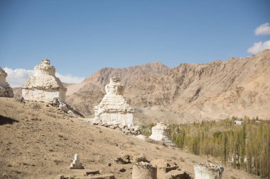 Kuzey Hindistan 'daki Leh, Ladakh' taki Arid Himalaya dağı manzarası. Yüksek kalite fotoğraf