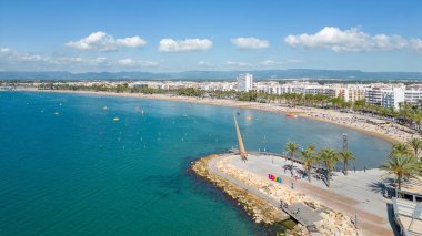 Salou, Spain shoreline aerial view on a sunny day