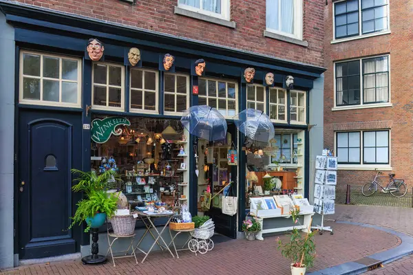 Amsterdam Nedherlands Novembre 2017 Piccolo Negozio Nel Centro Storico Della Foto Stock Royalty Free
