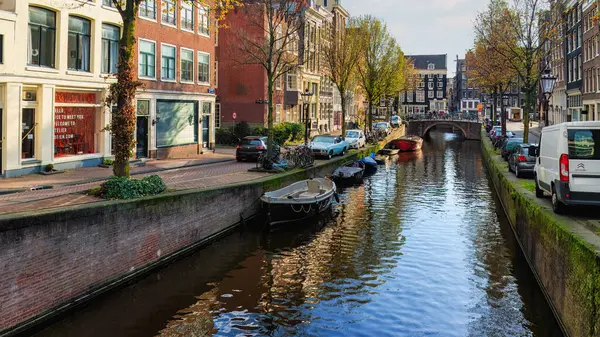 Amsterdam Nedherlands Novembre 2017 Skyline Del Centro Città Con Case Immagini Stock Royalty Free