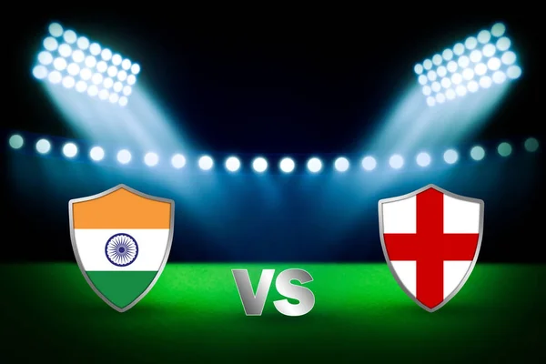 India Vs England Cricket Match Championship Background in 3D Rendered Abstract Stadium