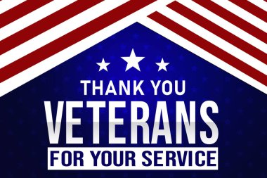 Teşekkürler, Gaziler, 11 Kasım 'daki hizmetiniz için afiş ve kart için federal bayram duvar kağıdı şablonu.