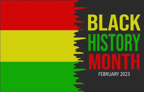 Zwarte Geschiedenis Maand Februari 2023 Vector Illustratie Sjabloon Voor Banner Stockfoto