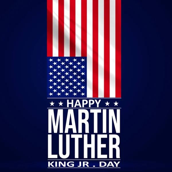 ハッピーマーティン ルーサー キング ジュニア日の背景波の旗と星と最新のデザイン アメリカ愛国主義の背景 — ストック写真