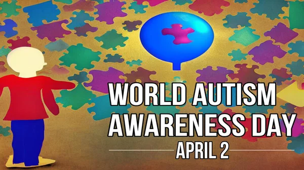 Всемирный День Информированности Аутизме Waad Апреля Каждый Год Проливает Яркий — стоковое фото