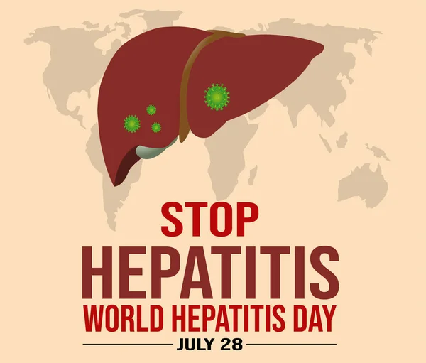 Всемирный День Борьбы Гепатитом Июля Ежегодно Повышает Уровень Информированности Мирового — стоковое фото