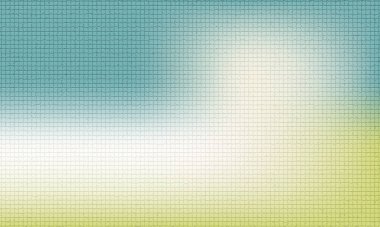 Aqua ve Yellow Tones ile Gradyan Mozaik Döşeme Deseni