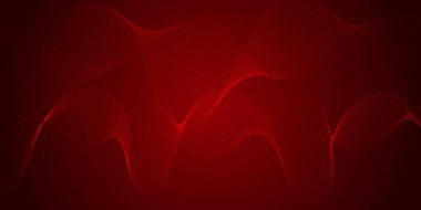 Akan Dalgalı Çizgilerle Soyut Maroon Arkaplanı Zarif Dijital Dalga Tasarımı