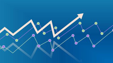 Abstract financial arrows concept. financial Management graphic concept suitable for financial investment or Economic