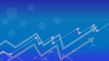 abstract financial background with uptrend line graph and arrow in stock market