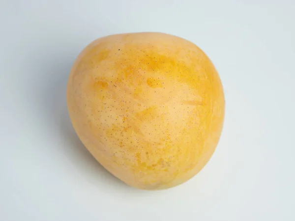 Νωπά Φρούτα Μάνγκο Που Απομονώνονται Λευκό Φόντο — Φωτογραφία Αρχείου