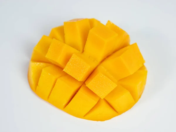 Fresh Mango Fruit Isolated White Background — Stock Photo, Image