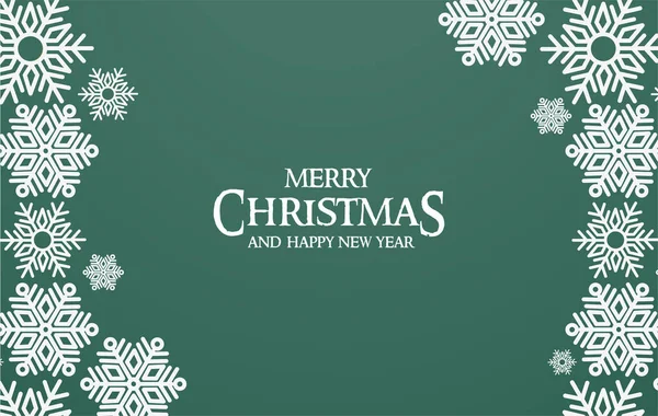 Christmas Card White Snowflakes Frame Vector Design Illustration — Stock Vector