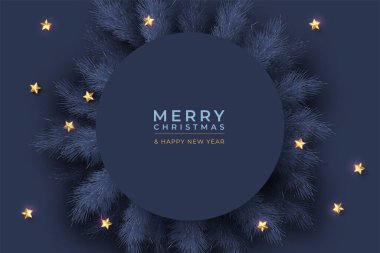 gerçekçi noel arkaplanı ile güzel süsler vektör tasarımı çizimi