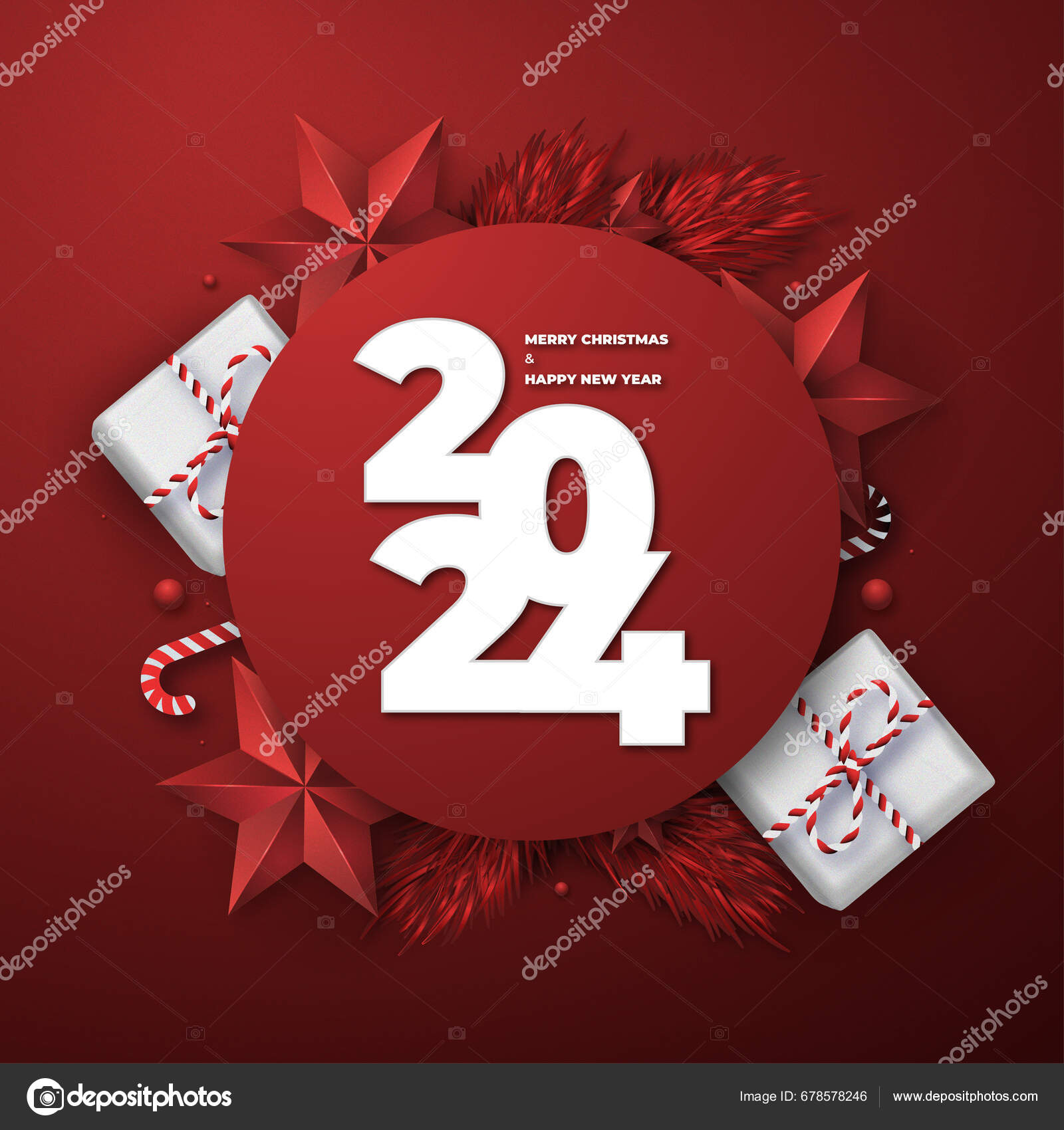 Happy New Year 2024 Card Christmas Frame Vector Design Illustration Stock  Vector by ©bizkette@yahoo.com 678578246
