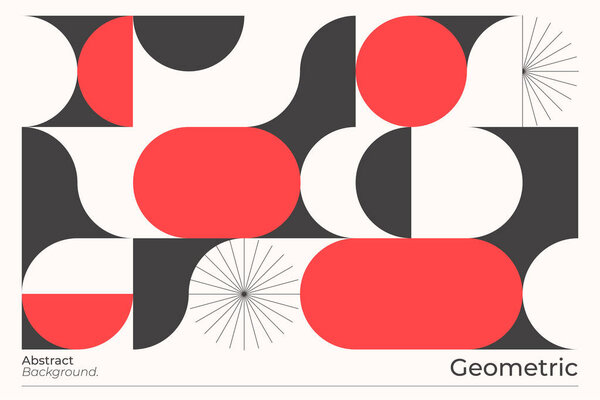 flat geometric poster vector design illustration