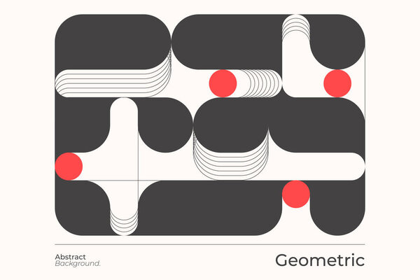 flat geometric poster vector design illustration