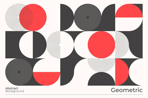 flat geometric poster vector design illustration