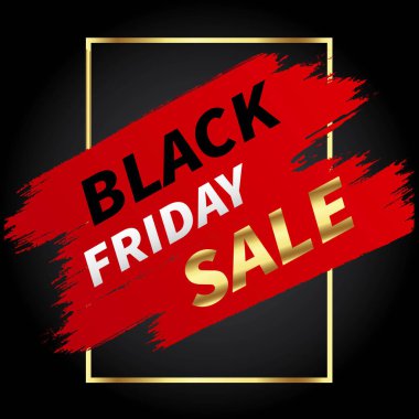 soyut Kara Cuma indirimli bayrak tasarım vektör çizimi