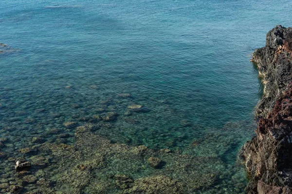 Синий Вид Море Вид Сверху Солнце — стоковое фото