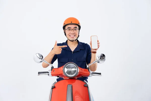 헬멧을 오토바이를 — 스톡 사진