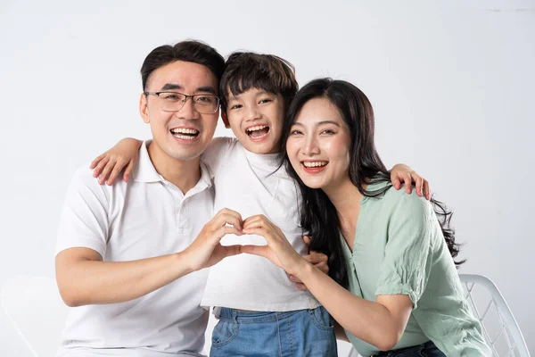Family White Background — Stock Photo, Image