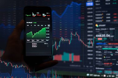 stok şeması resmi bilgisayar ekranında görüntülendi