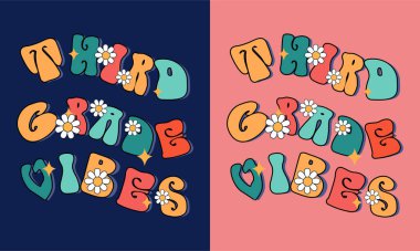 Üçüncü Sınıf Vibes tişört tasarımı, Dâhice Okula Dönüş Gömlek Grafiği