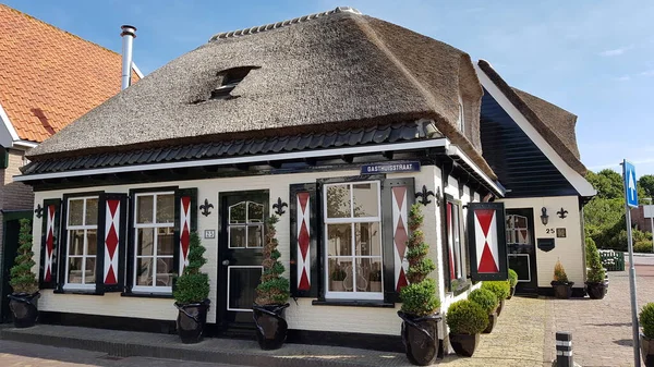 Texel Adası Hollanda Geleneksel Bir Flaman Evi — Stok fotoğraf