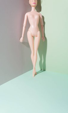 Conceptual set. Let's take the first step into the modern world. Pastel colors.