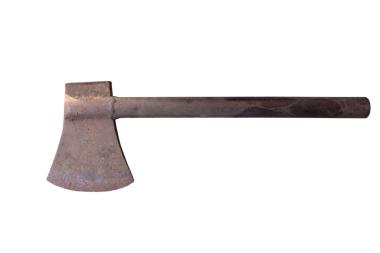 beyaz zemin üzerinde izole eski balta