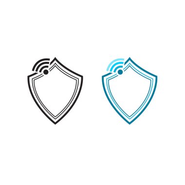 signal guard logo icon illustration colorful and outline