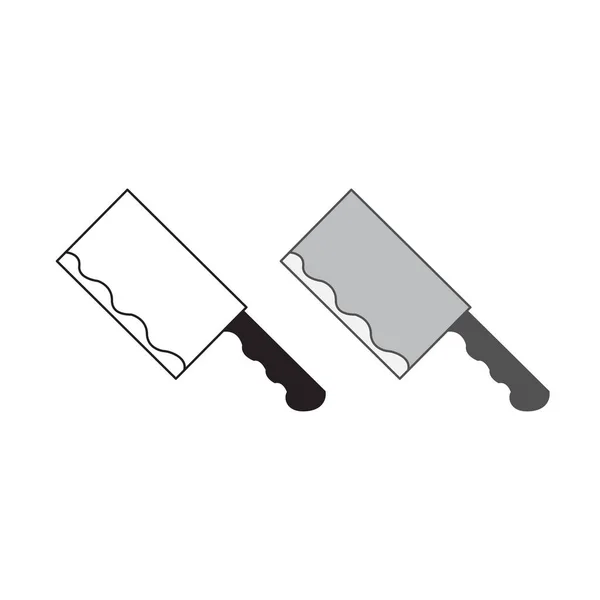 Messer Logo Symbol Abbildung Bunt Und Umreiß — Stockvektor