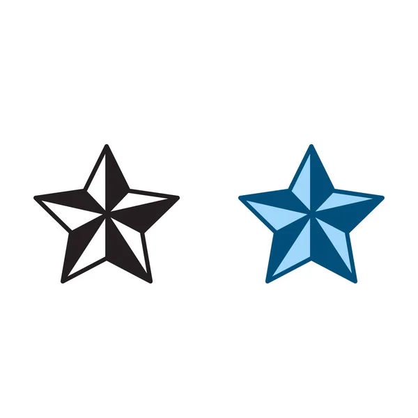 Stern Logo Symbol Abbildung Bunt Und Umrissen — Stockvektor