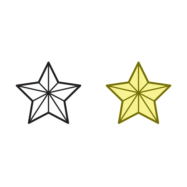 Icono Logo Estrella Ilustración Colorido Contorno — Vector de stock