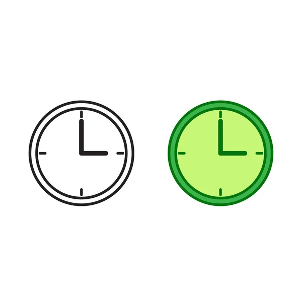Иконка Логотипа Часов Красочная Набросок — стоковый вектор