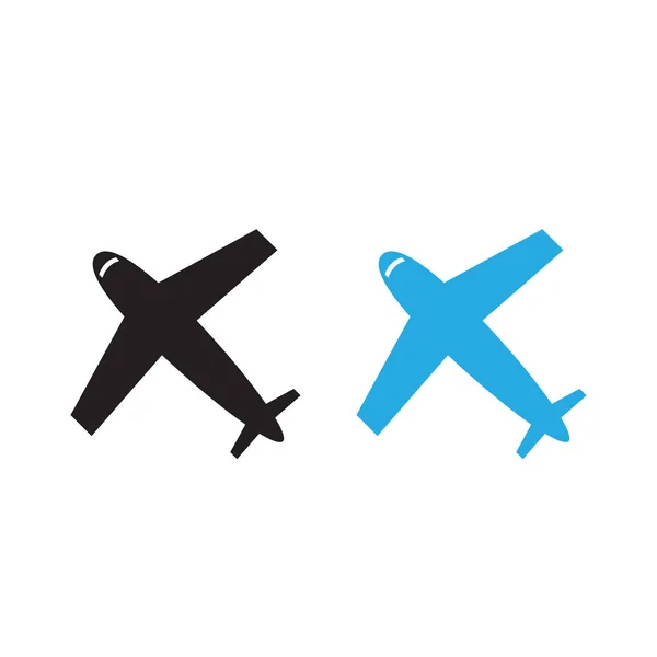 Ikona Logo Samolotu Ilustracja Kolorowe Zarys — Wektor stockowy